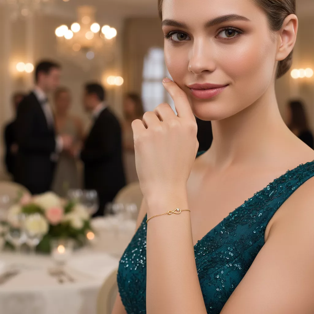 Bracelet Or Alawiya Zirconium Infini - Bracelet en Or 750 18k - Bijoux en Vogue