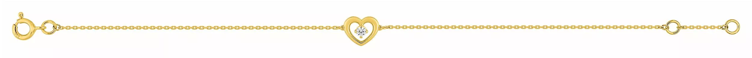 Bracelet Or Slawka Zirconium Coeur - Bracelet en Or 750 18k - Bijoux en Vogue