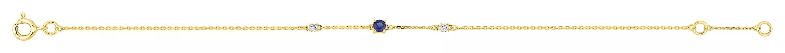 Bracelet Or Alberina Zirconium Saphir - Bracelet en Or 750 18k - Bijoux en Vogue