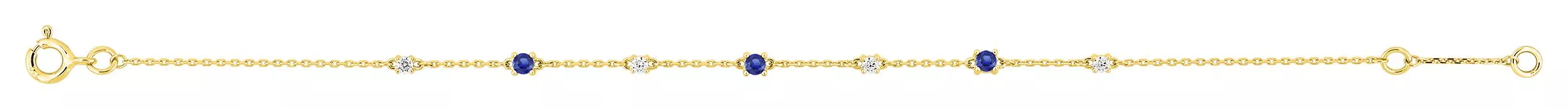 Bracelet Or Ciriane Zirconium Saphir - Bracelet en Or 750 18k - Bijoux en Vogue