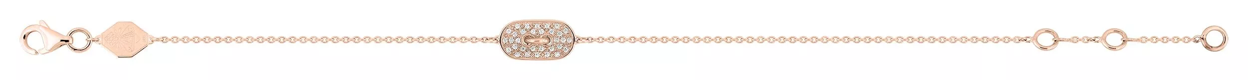Bracelet Or Rose Camilee Diamant - Bracelet en Or 750 18k - Bijoux en Vogue