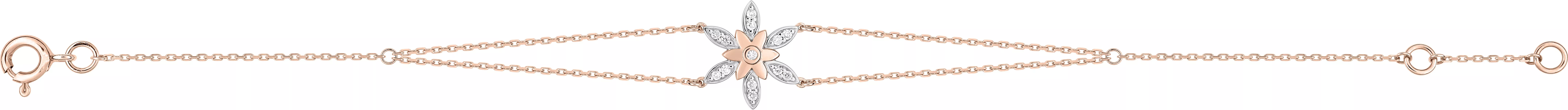 Bracelet Or Rose Benonie Diamant - Bracelet en Or 750 18k - Bijoux en Vogue