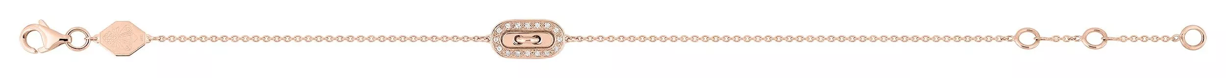 Bracelet Or Rose Edeze Diamant - Bracelet en Or 750 18k - Bijoux en Vogue