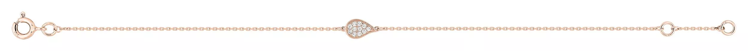 Bracelet Or Rose Monokaka Zirconium - Bracelet en Or 750 18k - Bijoux en Vogue