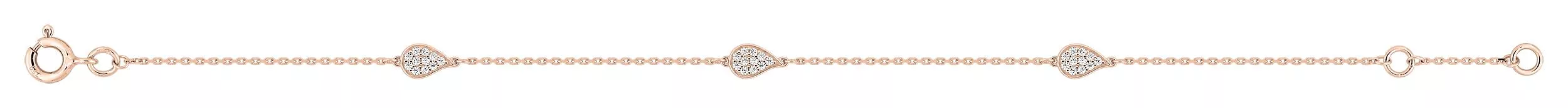 Bracelet Or Rose Anthynea Zirconium - Bracelet en Or 750 18k - Bijoux en Vogue