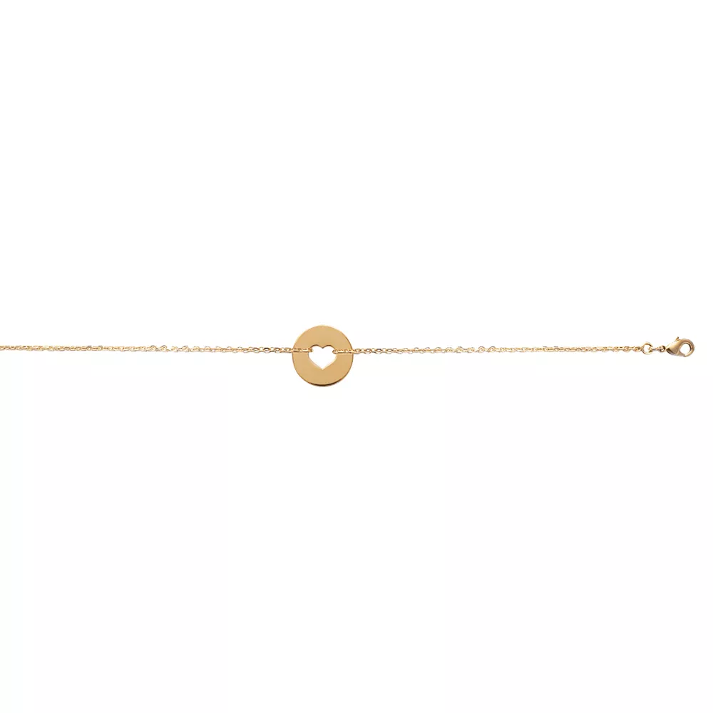 Bracelet Coeur Rond Theonie Anouck Amour - Bracelet en Plaqué Or - Bijoux en Vogue