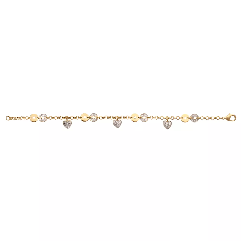 Bracelet coeurs Juilia tentation - Bracelet en Plaqué Or - Bijoux en Vogue