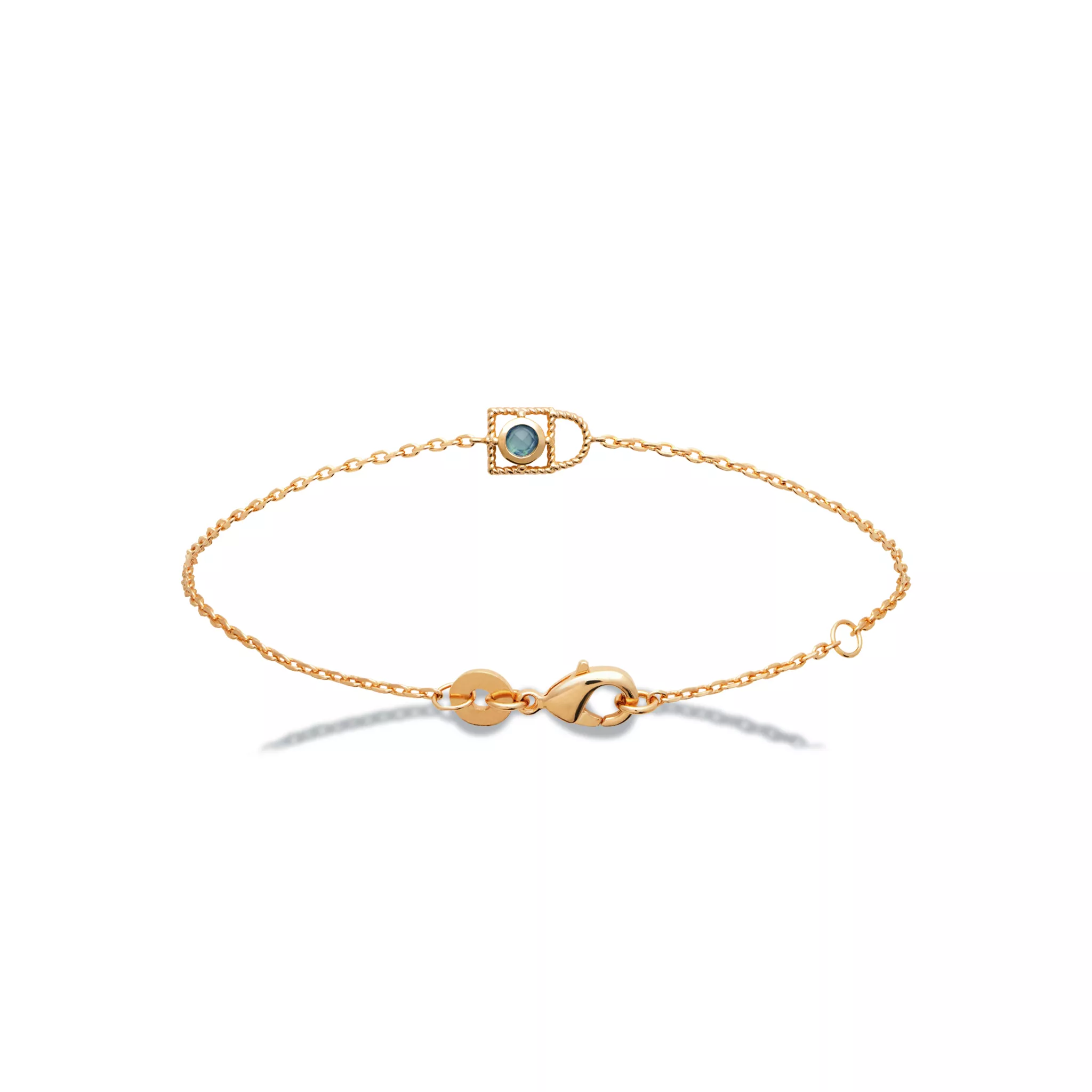 Bracelet Plaqué Or Zoranka Agate Bleu Cadenas - Bracelet en Plaqué or - Bijoux en Vogue