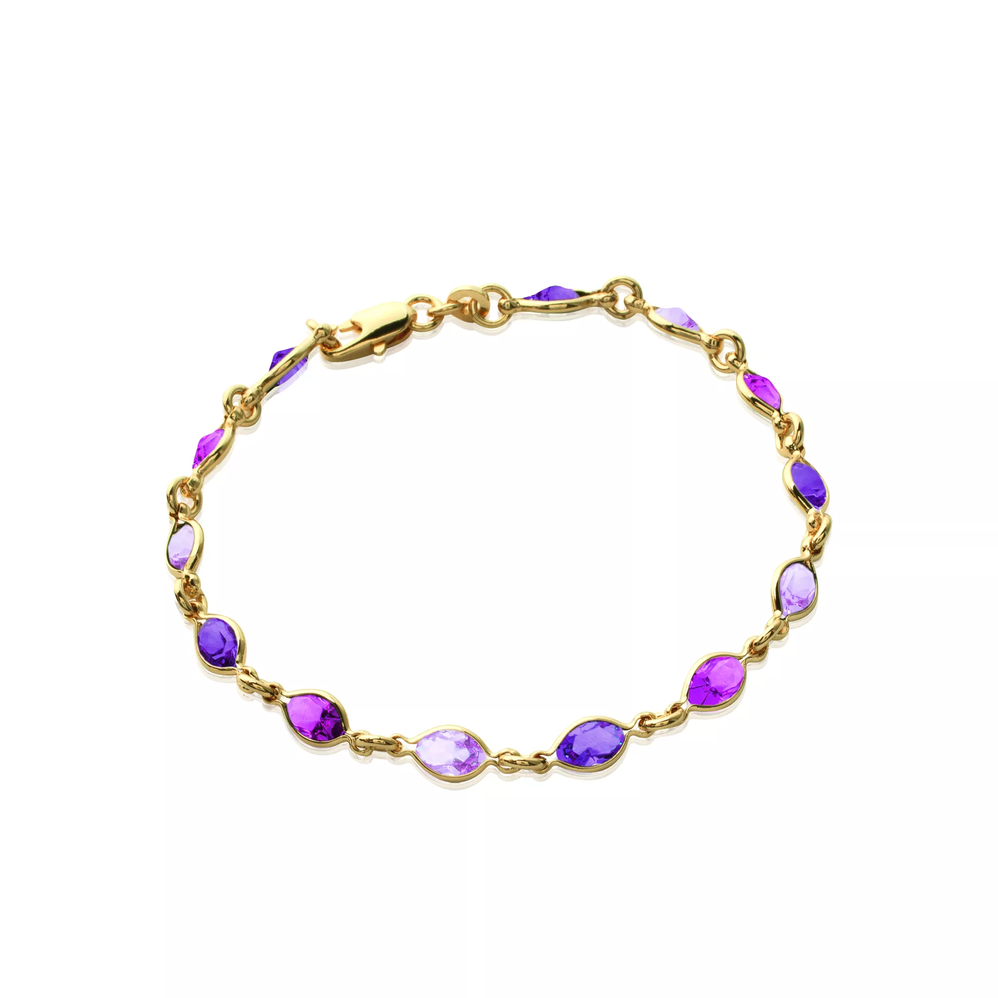 Bracelet Plaqué Or Davidia Cristal Couleurs - Bracelet en Plaqué or - Bijoux en Vogue