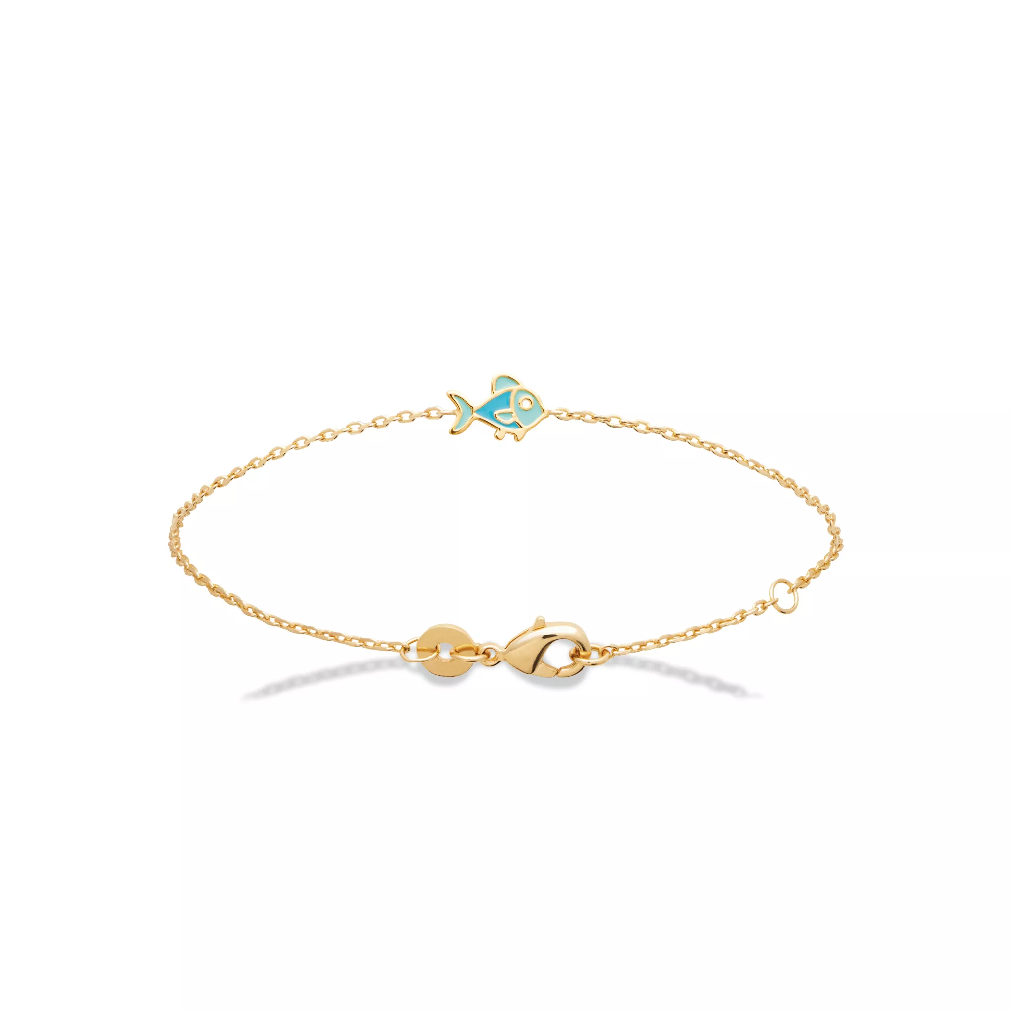 Bracelet Enfant Plaqué Or Turquoise Poisson - Bracelet en Plaqué or - Bijoux en Vogue