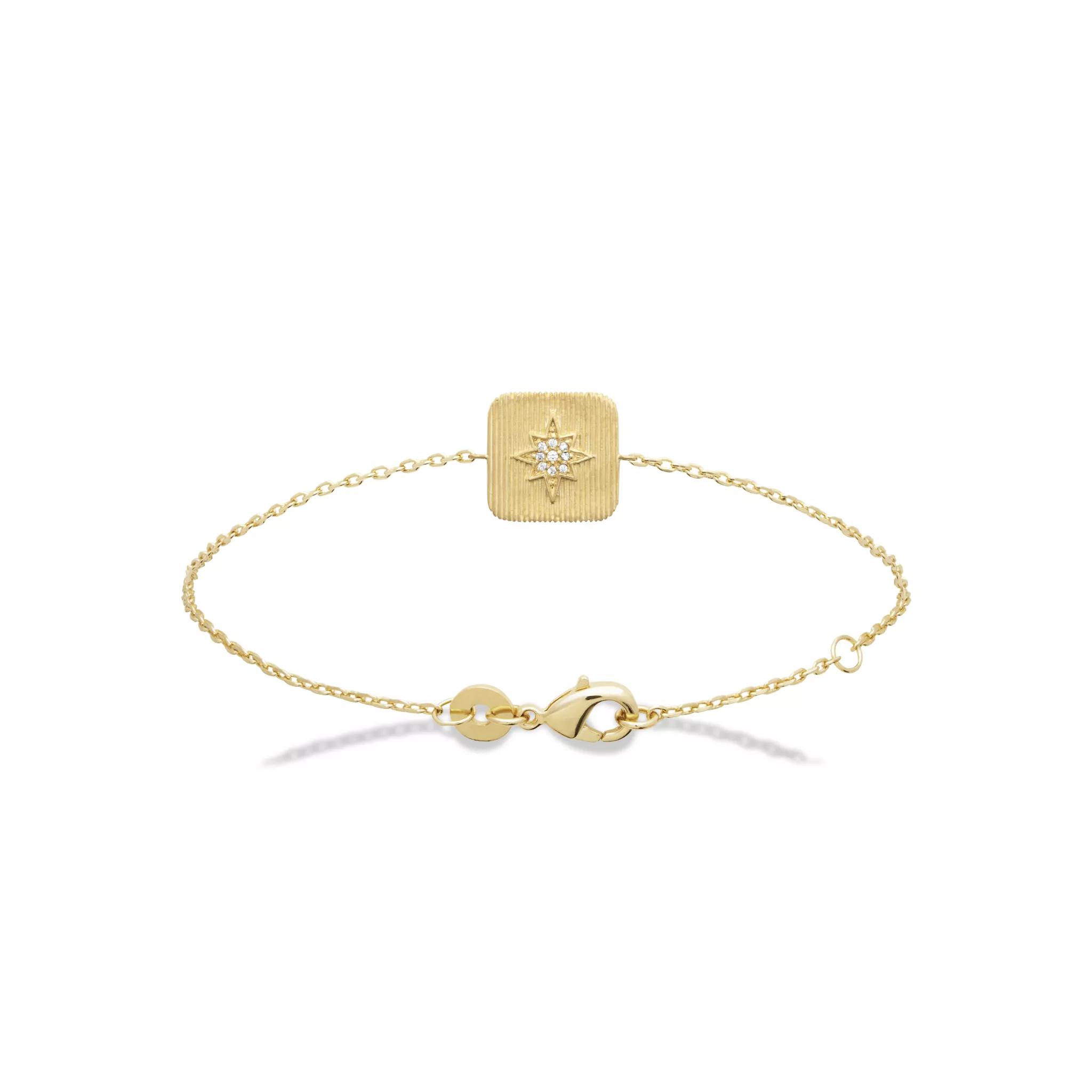 Bracelet Plaqué Or Julyane Zirconium Figuratif Texturé - Bracelet en Plaqué or - Bijoux en Vogue