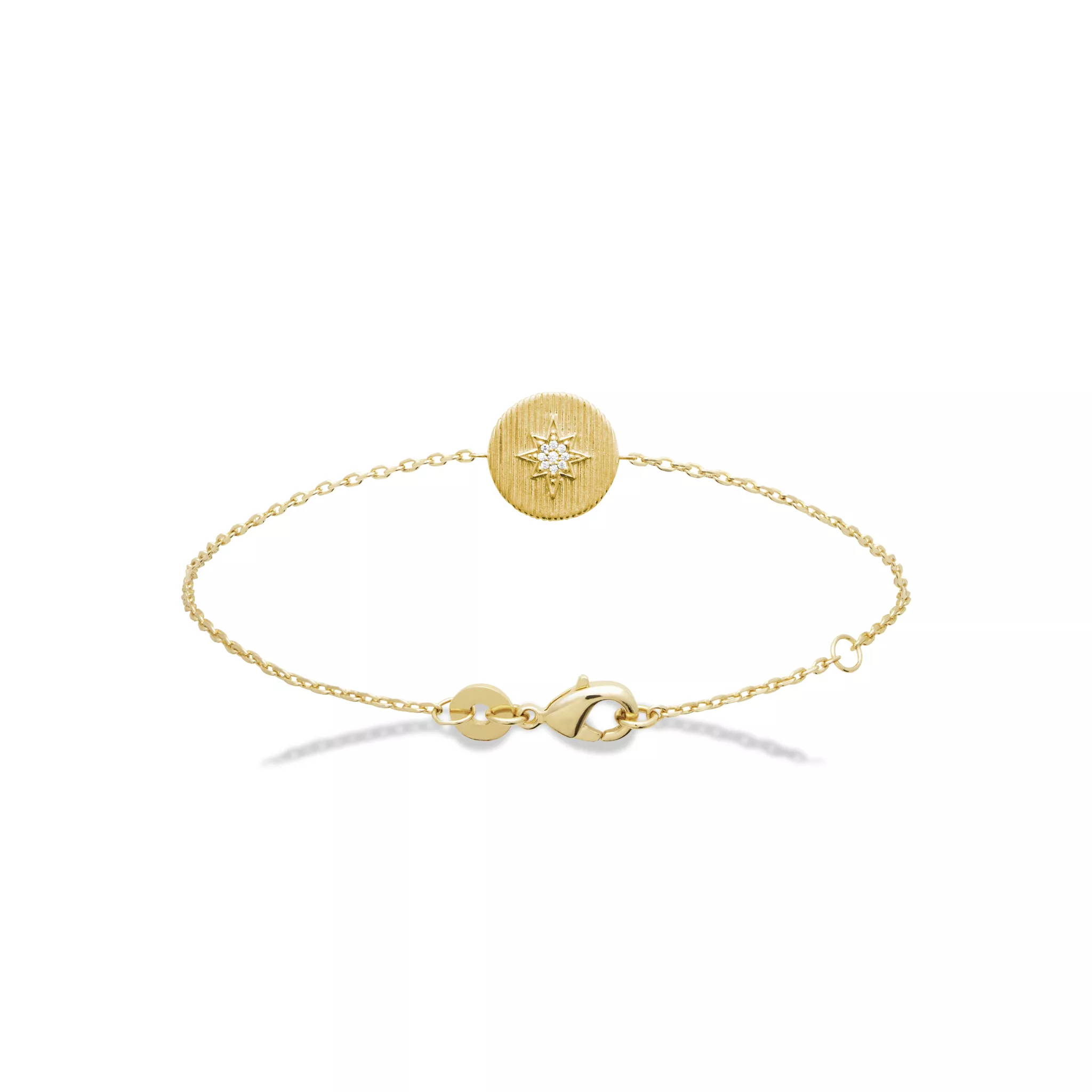 Bracelet Plaqué Or Braulia Zirconium Figuratif Texturé - Bracelet en Plaqué or - Bijoux en Vogue