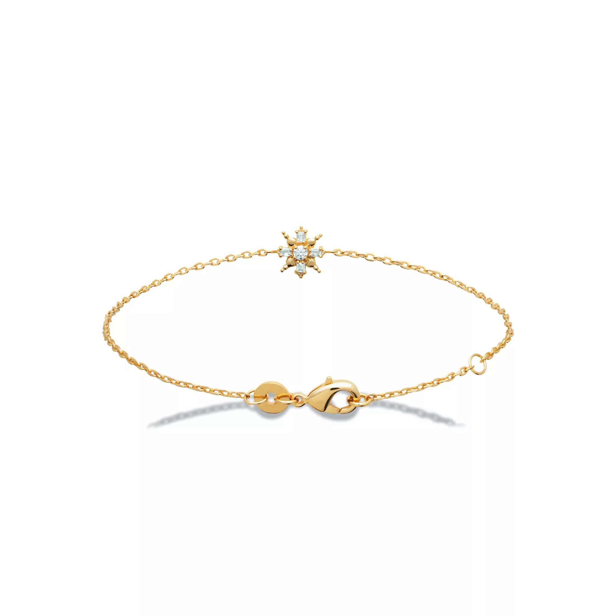 Bracelet Plaqué Or Dominnique Zirconium Figuratif Joaillerie Stacking - Bracelet en Plaqué or - Bijoux en Vogue