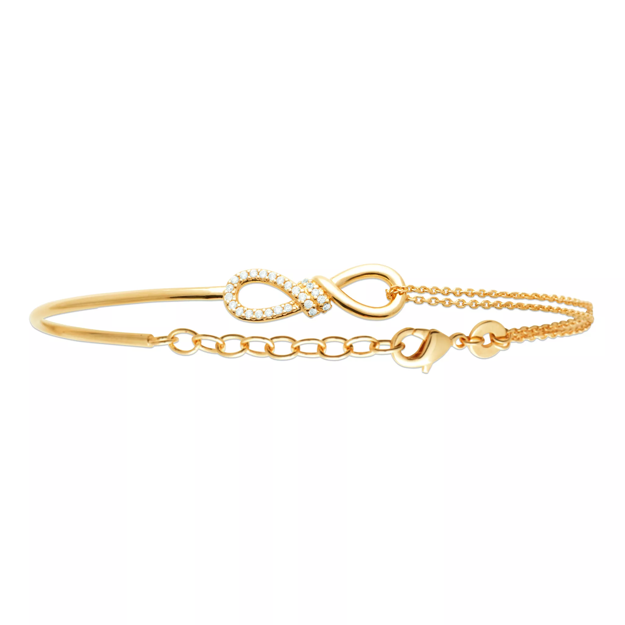 Bracelet Plaqué Or Eurasie Zirconium Infini - Bracelet en Plaqué or - Bijoux en Vogue