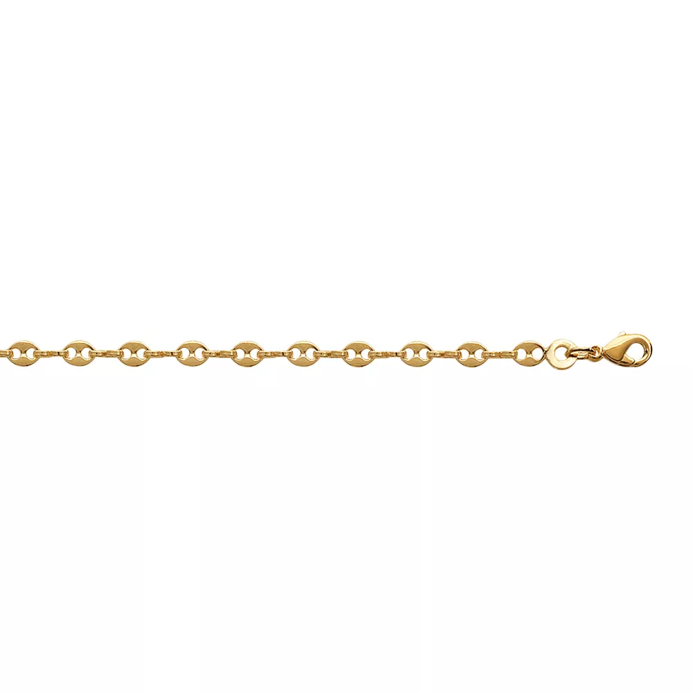 Bracelet plaqué or maille grains de Bibi café - Bracelet en Plaqué Or - Bijoux en Vogue