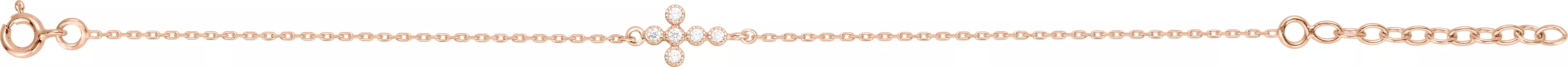 Bracelet Plaqué Or Rheine Rose Zirconium - Bracelet en Plaqué or