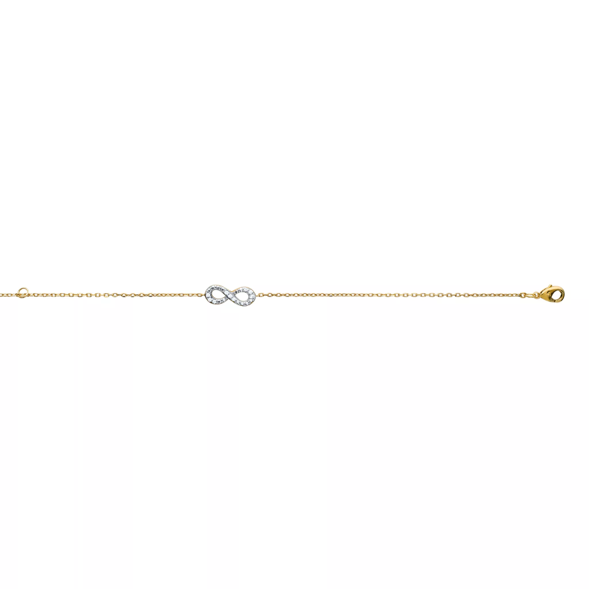 Bracelet Plaqué Or Jonielma Zirconium Infini - Bracelet en Plaqué or - Bijoux en Vogue