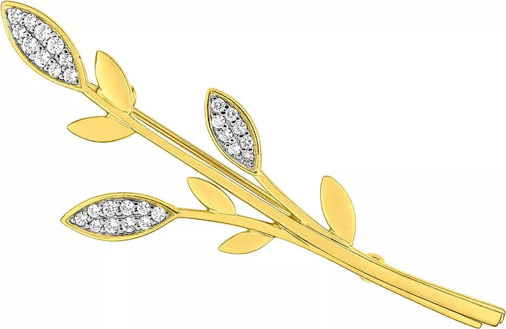 Broche Plaqué Or Bedjma Zirconium - Broche en Plaqué or - Bijoux en Vogue