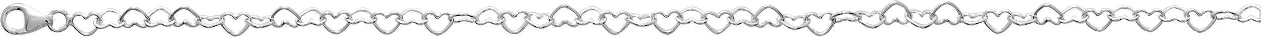 Chaîne cheville Argent Coeur - Chaîne cheville en Argent 925 - Bijoux en Vogue