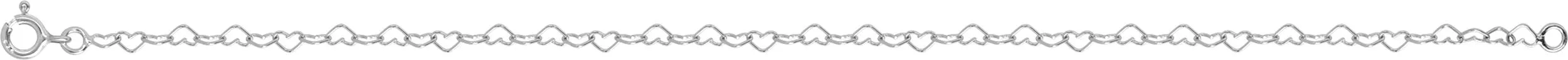 Chaîne cheville Argent Coeur - Chaîne cheville en Argent 925 - Bijoux en Vogue