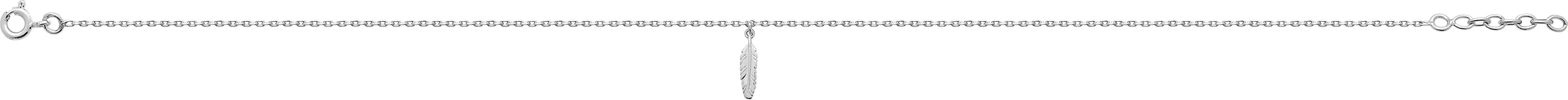 Chaîne cheville Argent Plume - Chaîne cheville en Argent 925 - Bijoux en Vogue