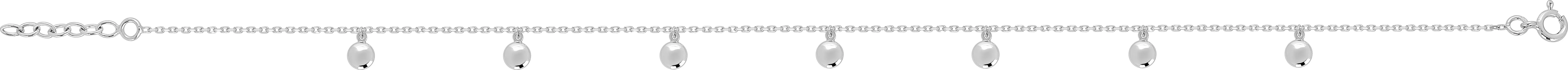 Chaîne cheville Argent Pampille - Chaîne cheville en Argent 925 - Bijoux en Vogue