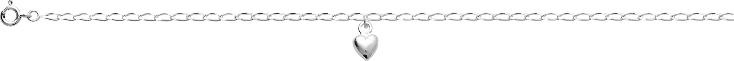 Chaîne cheville Argent Coeur - Chaîne cheville en Argent 925 - Bijoux en Vogue