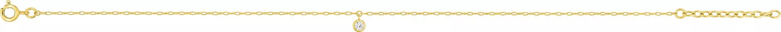 Chaîne cheville Or Zirconium - Chaîne cheville en Or 375 9k - Bijoux en Vogue