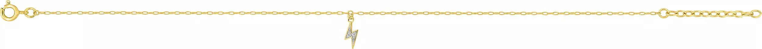 Chaîne cheville Or Zirconium - Chaîne cheville en Or 375 9k - Bijoux en Vogue