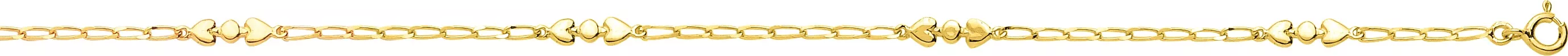 Chaîne cheville Or Coeur - Chaîne cheville en Or 750 18k - Bijoux en Vogue