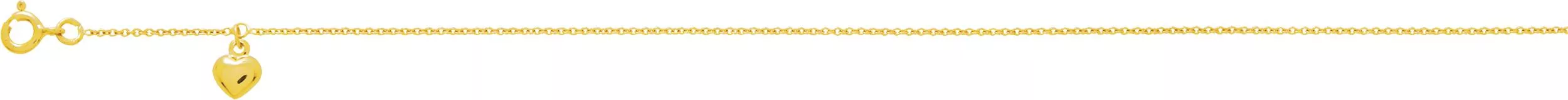 Chaîne cheville Or Coeur - Chaîne cheville en Or 750 18k - Bijoux en Vogue