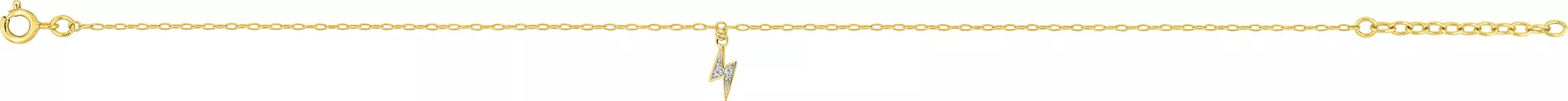 Chaîne cheville Or Zirconium - Chaîne cheville en Or 750 18k - Bijoux en Vogue