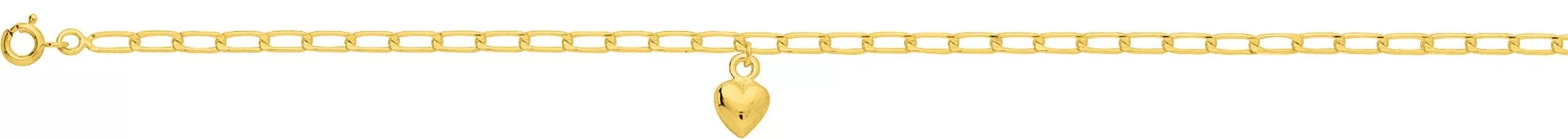 Chaîne cheville Plaqué Or Coeur - Chaîne cheville en Plaqué or - Bijoux en Vogue