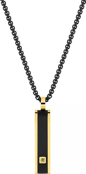 Collier Acier Doré Naouirdine Diamant P - Collier en Acier - Bijoux en Vogue