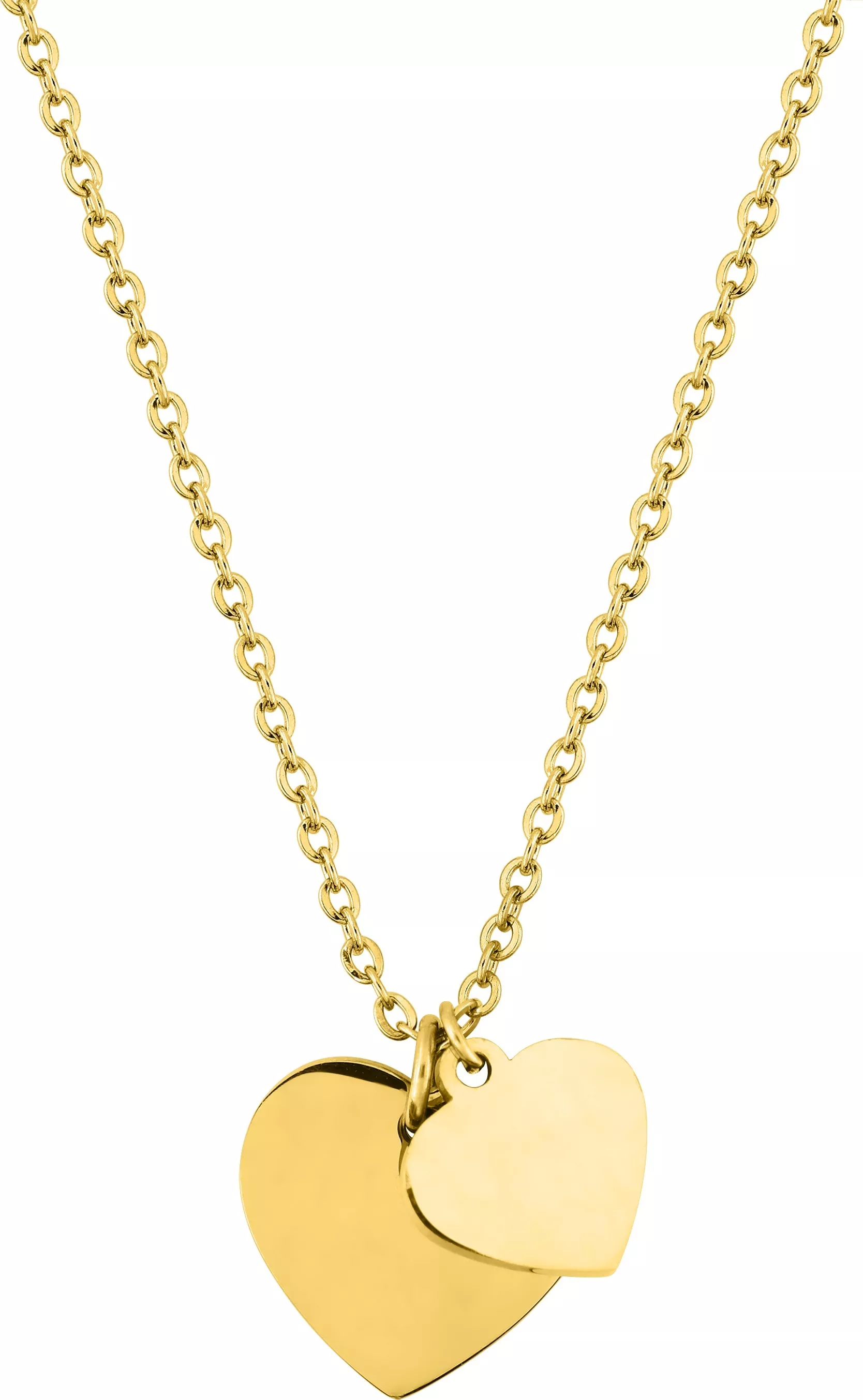 Collier Acier Doré Yeka Coeur - Collier en Acier - Bijoux en Vogue