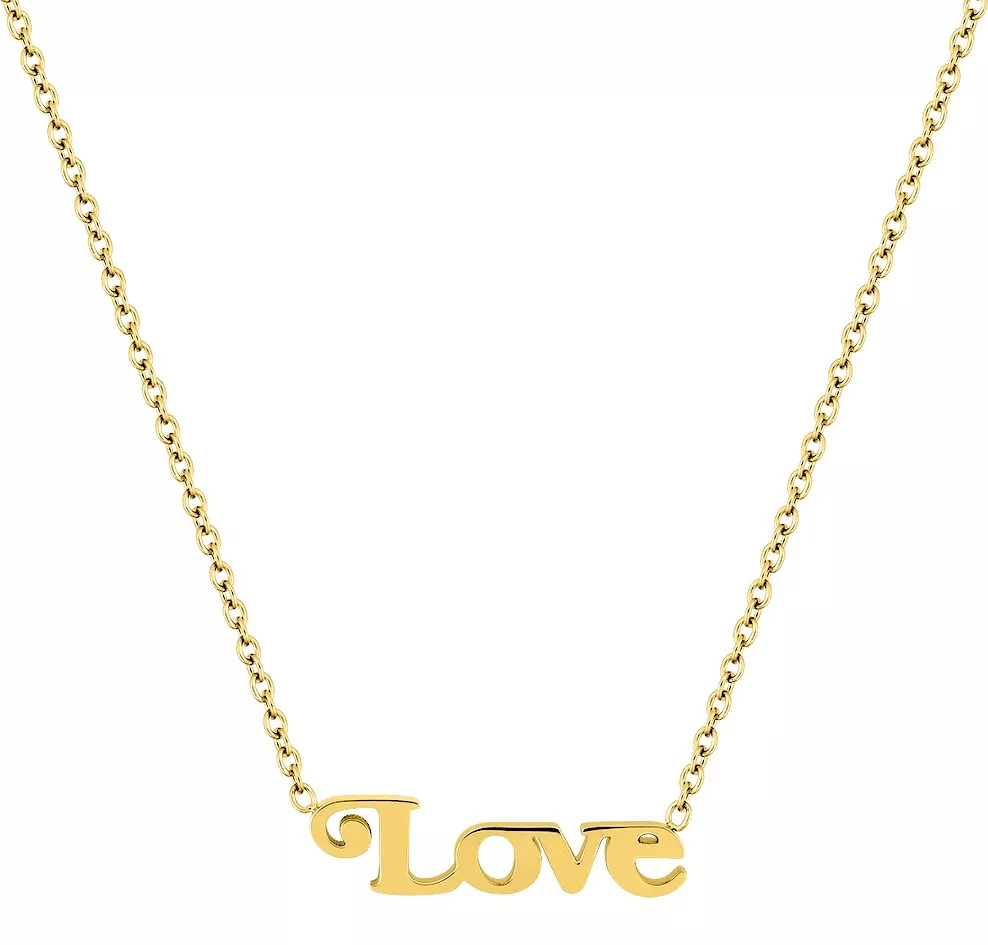 Collier Acier Doré Anatalia Love - Collier en Acier - Bijoux en Vogue
