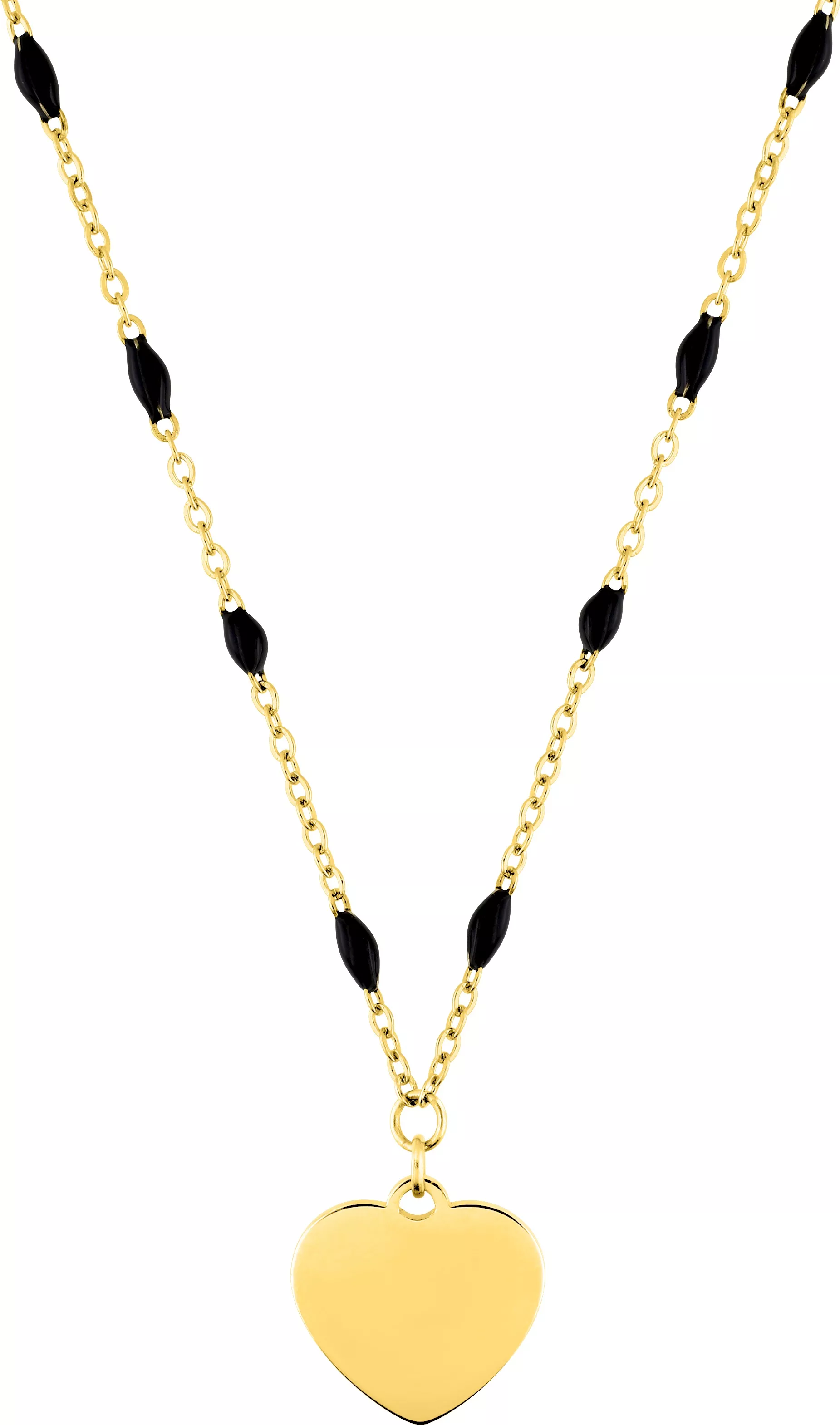 Collier Acier Doré Dounia Coeur - Collier en Acier - Bijoux en Vogue
