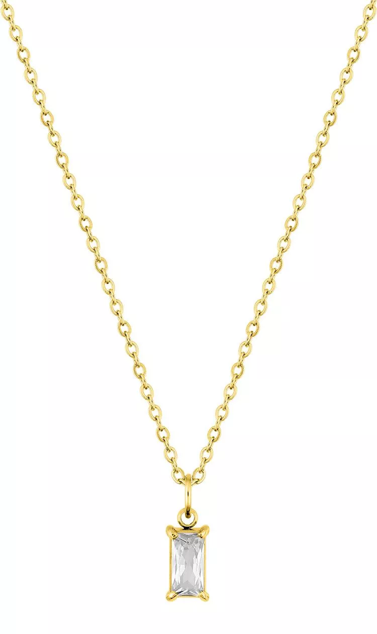 Collier Acier Doré Moheiddine Zirconium - Collier en Acier