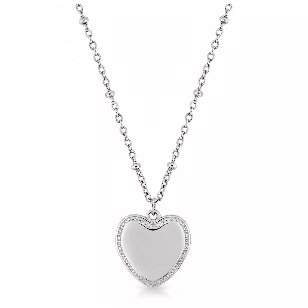 Collier Acier Condemine Coeur - Collier en Acier - Bijoux en Vogue