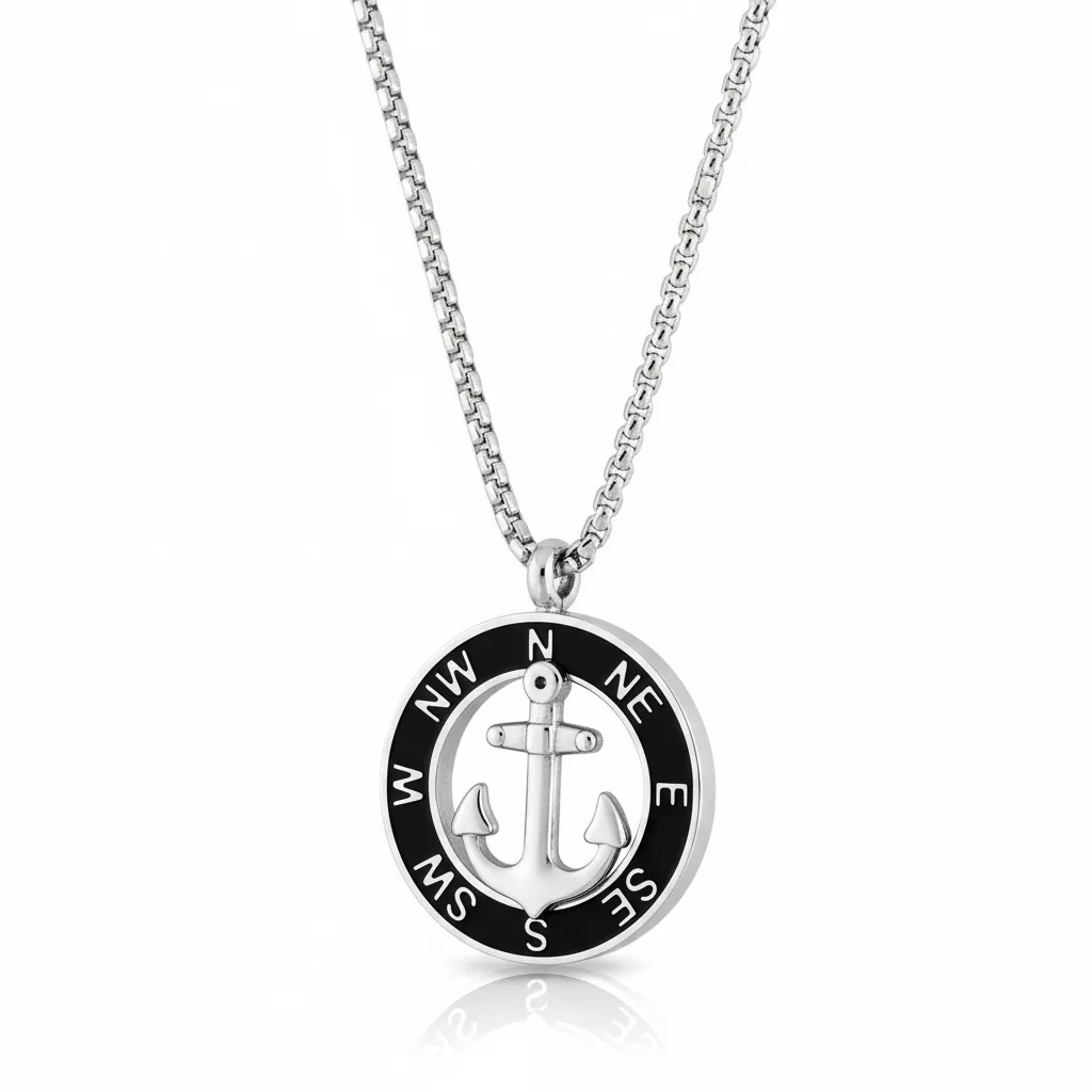 Collier Homme Acier Abdeafide IP noir - Collier en Acier - Bijoux en Vogue