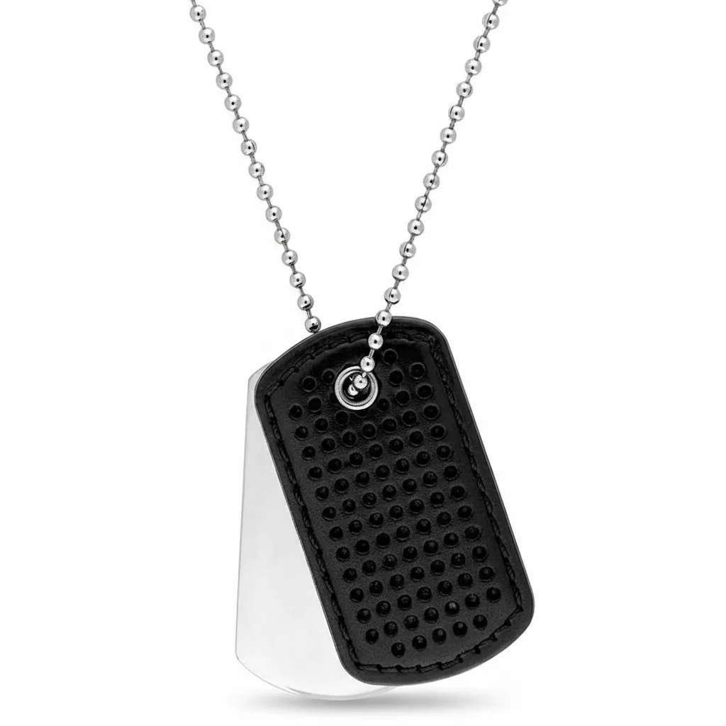 Collier Homme Acier noir Djonis - Collier en Acier - Bijoux en Vogue