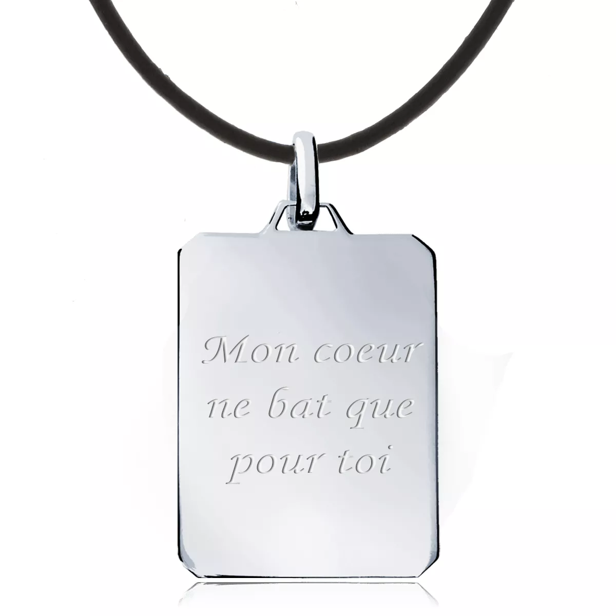 Collier argent homme message amour Azihari 6 - Collier en Argent 925 - Bijoux en Vogue