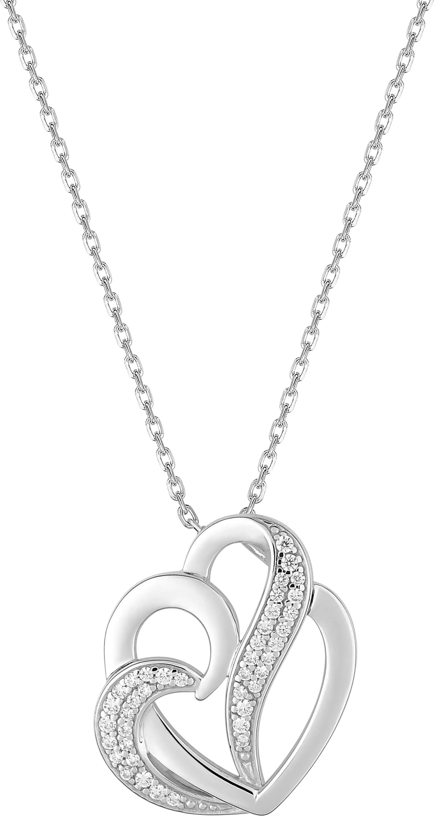 Collier Argent Florentia Zirconium Coeur - Collier en Argent 925