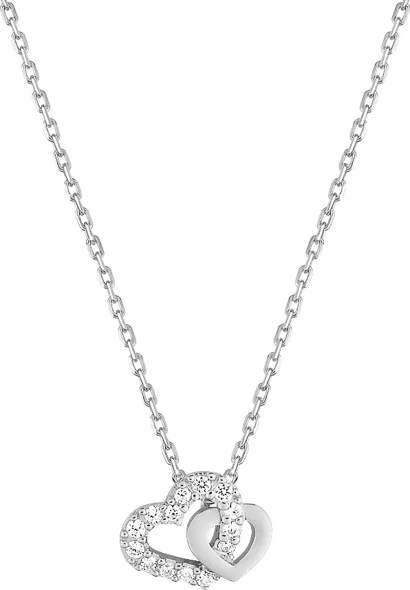 Collier Argent Annecharlotte Zirconium Coeur - Collier en Argent 925