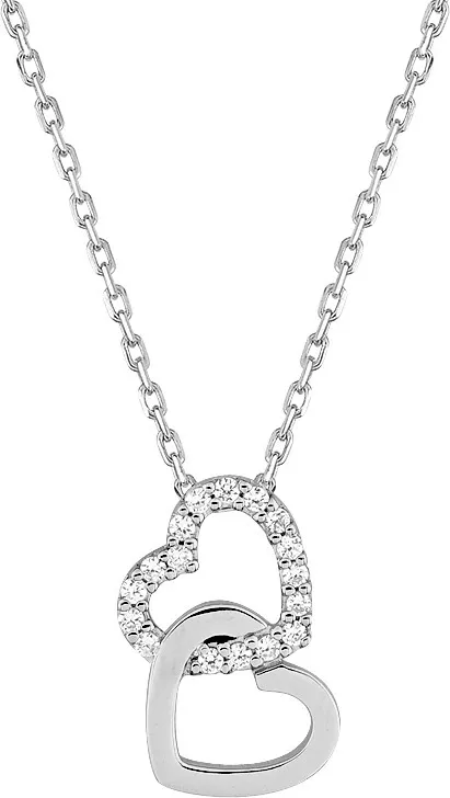 Collier Argent Lundicia Zirconium Coeur - Collier en Argent 925
