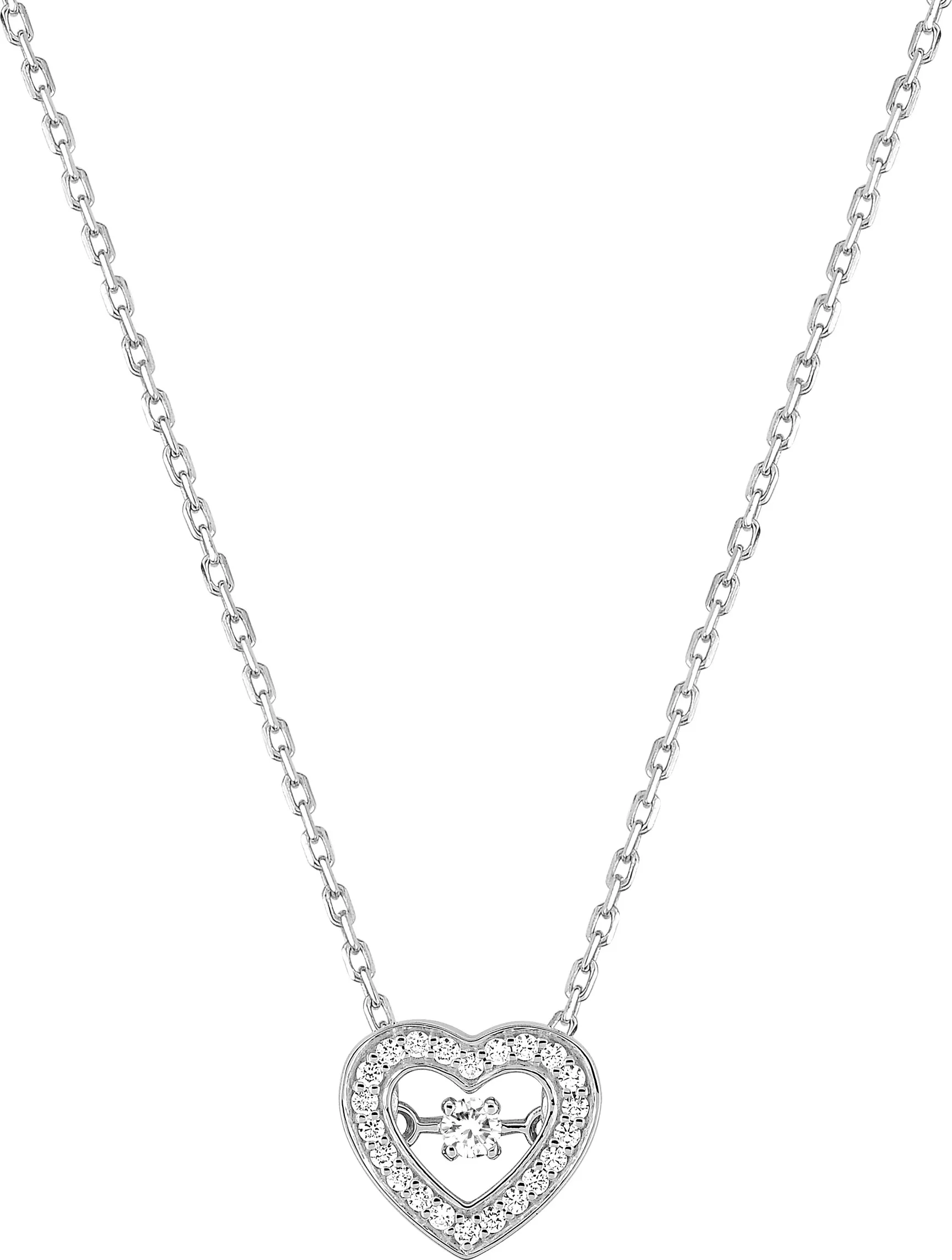 Collier Argent Benzarga Zirconium Coeur - Collier en Argent 925