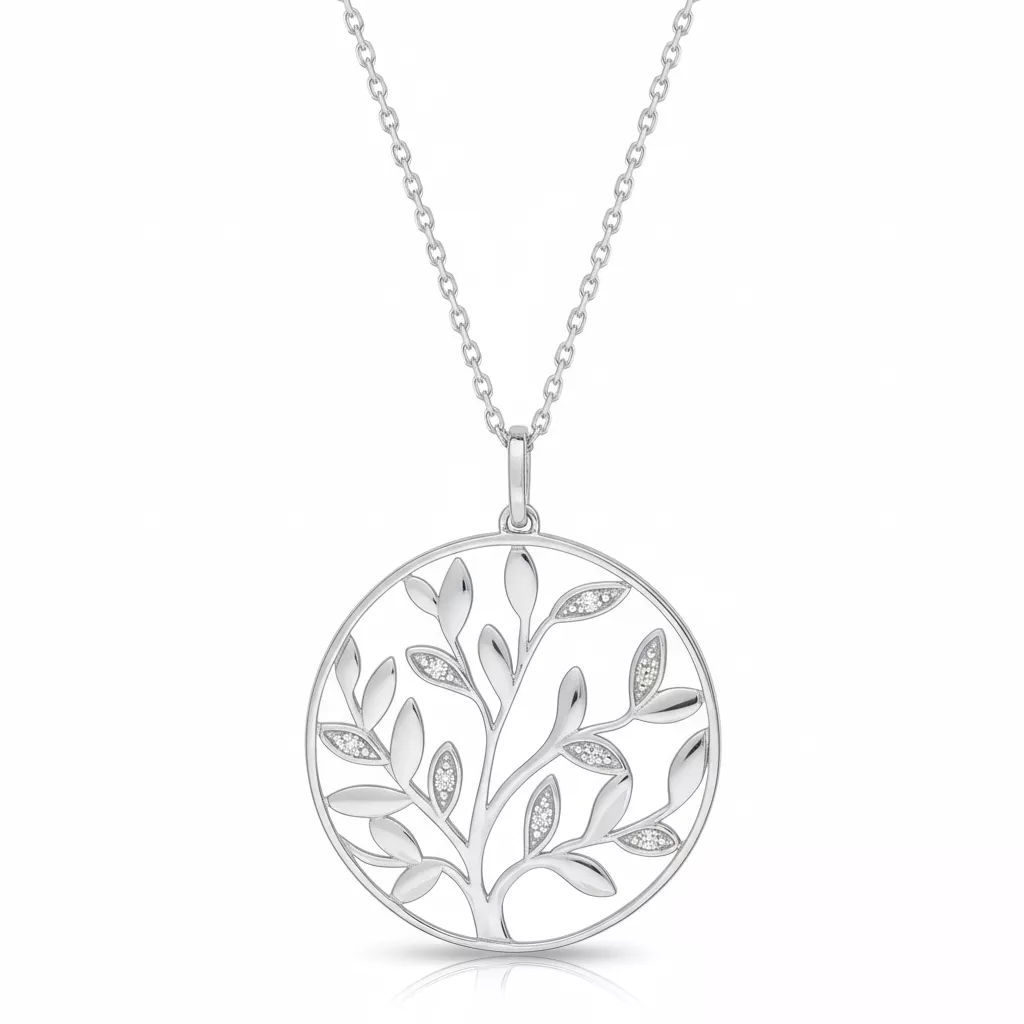 Collier Argent Zirconium Arbre de Vie - Collier en Argent 925 - Bijoux en Vogue