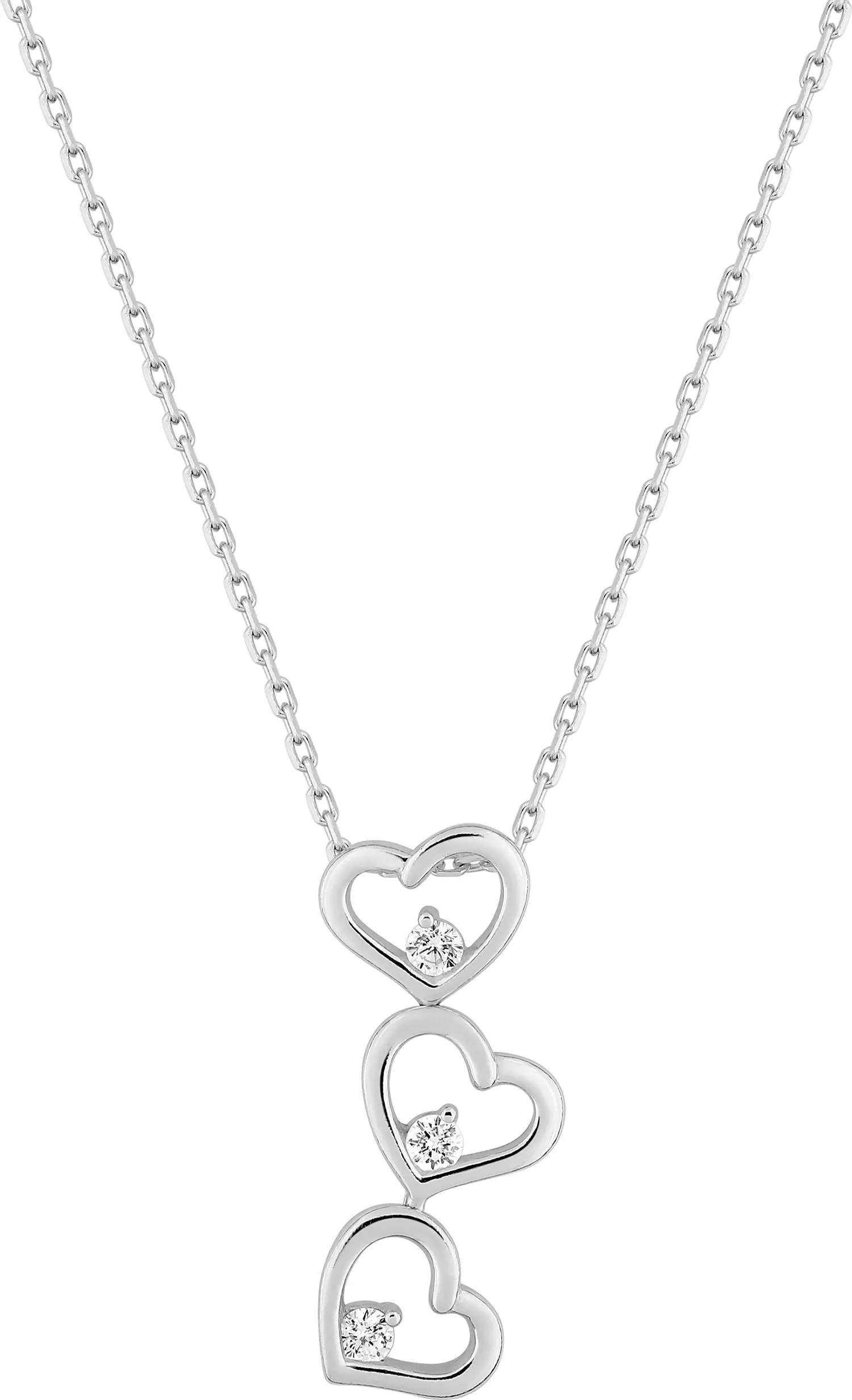 Collier Argent Agathine Zirconium Coeur - Collier en Argent 925