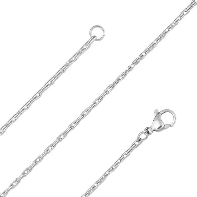 Collier chaîne en acier - Collier en Acier - Bijoux en Vogue