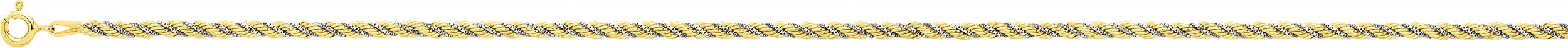 Collier Or Jaune et Blanc corde - Collier en Or 750 18k - Bijoux en Vogue
